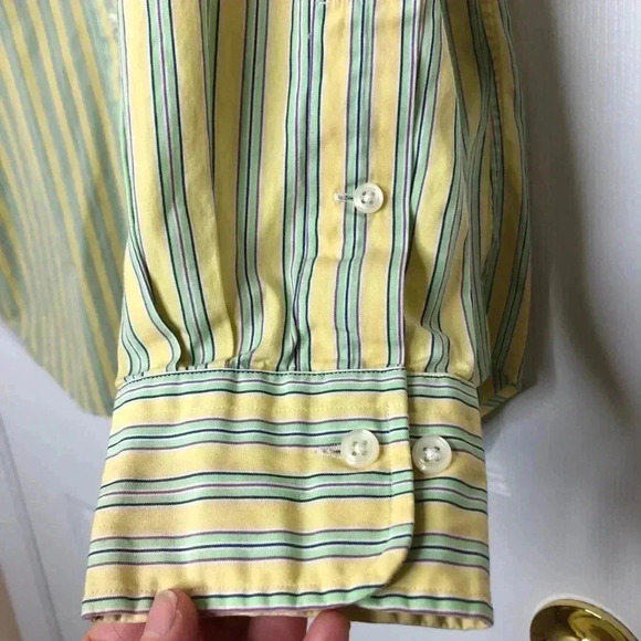 Polo By Ralph Lauren Dress Shirt Yellow Sz Large - Picture 3 of 16